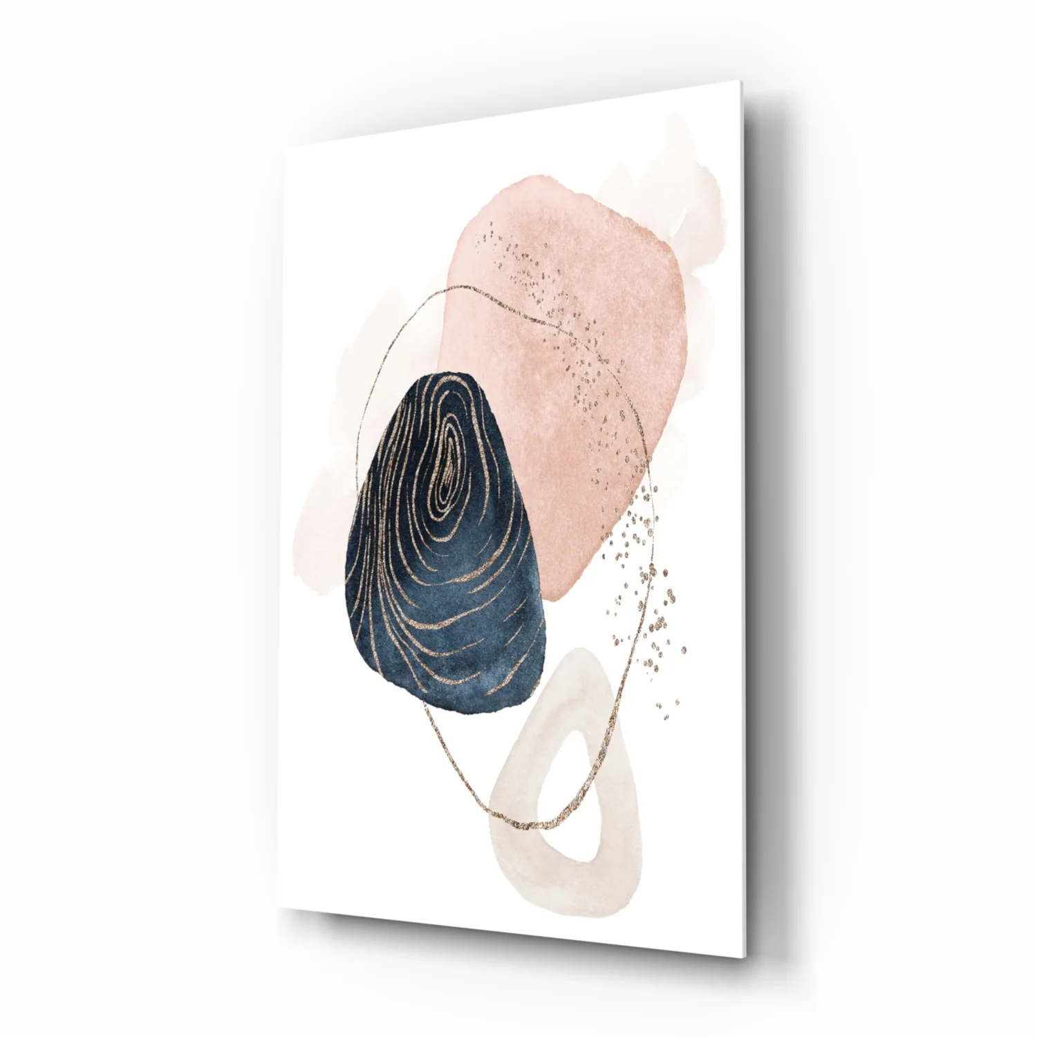 Abstract Shapes Glass Wall Art - Image 2