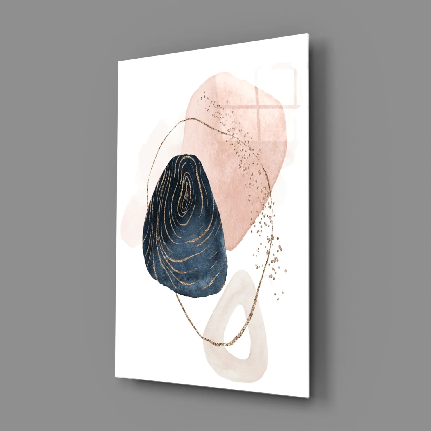 Abstract Shapes Glass Wall Art - Image 3