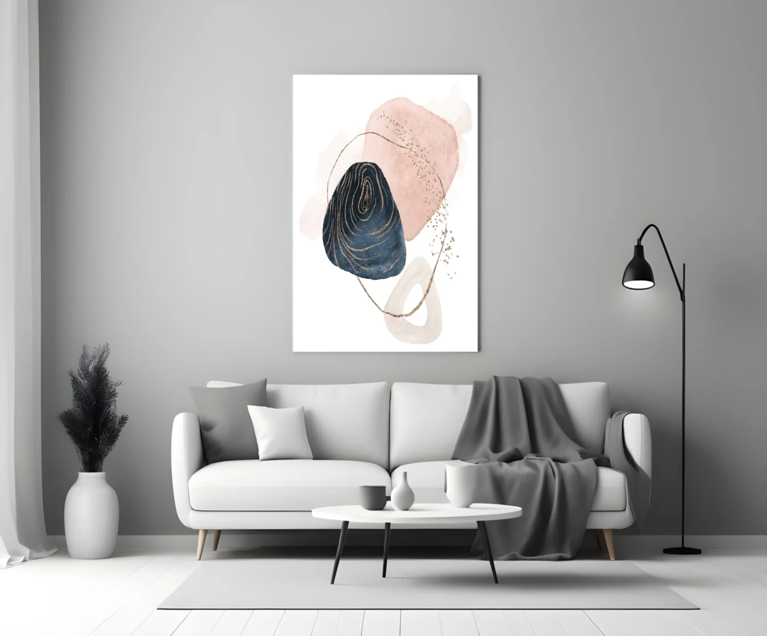 Abstract Shapes Glass Wall Art - Image 4