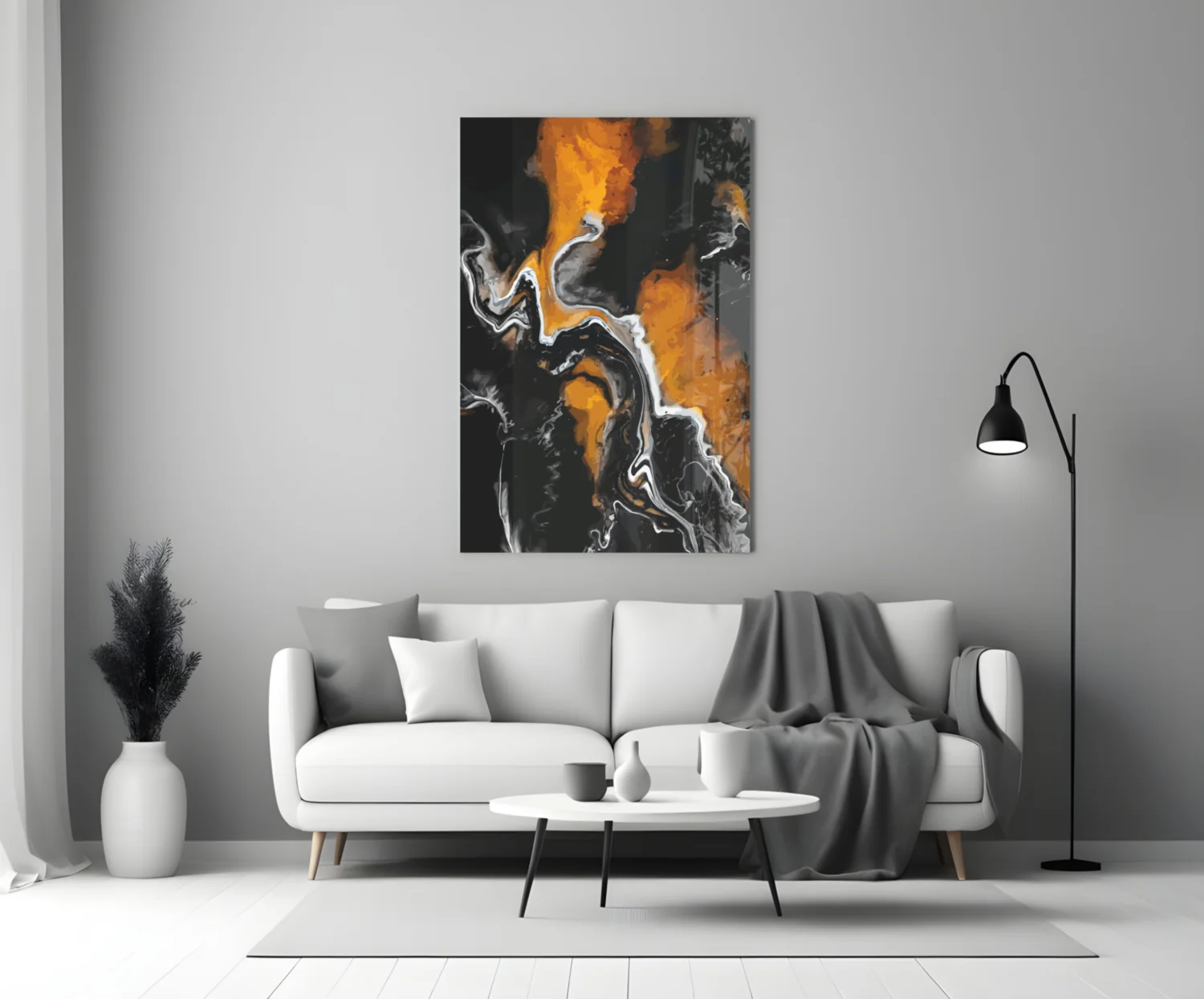 Abstract Glass Wall Art - Image 4