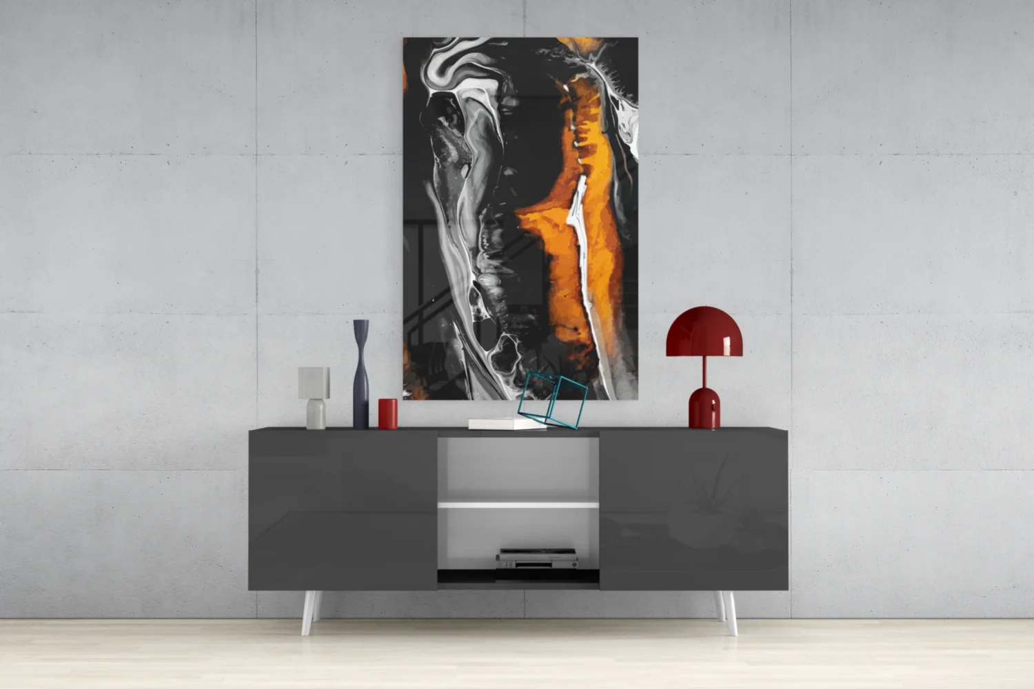 Abstract Glass Wall Art - Image 9