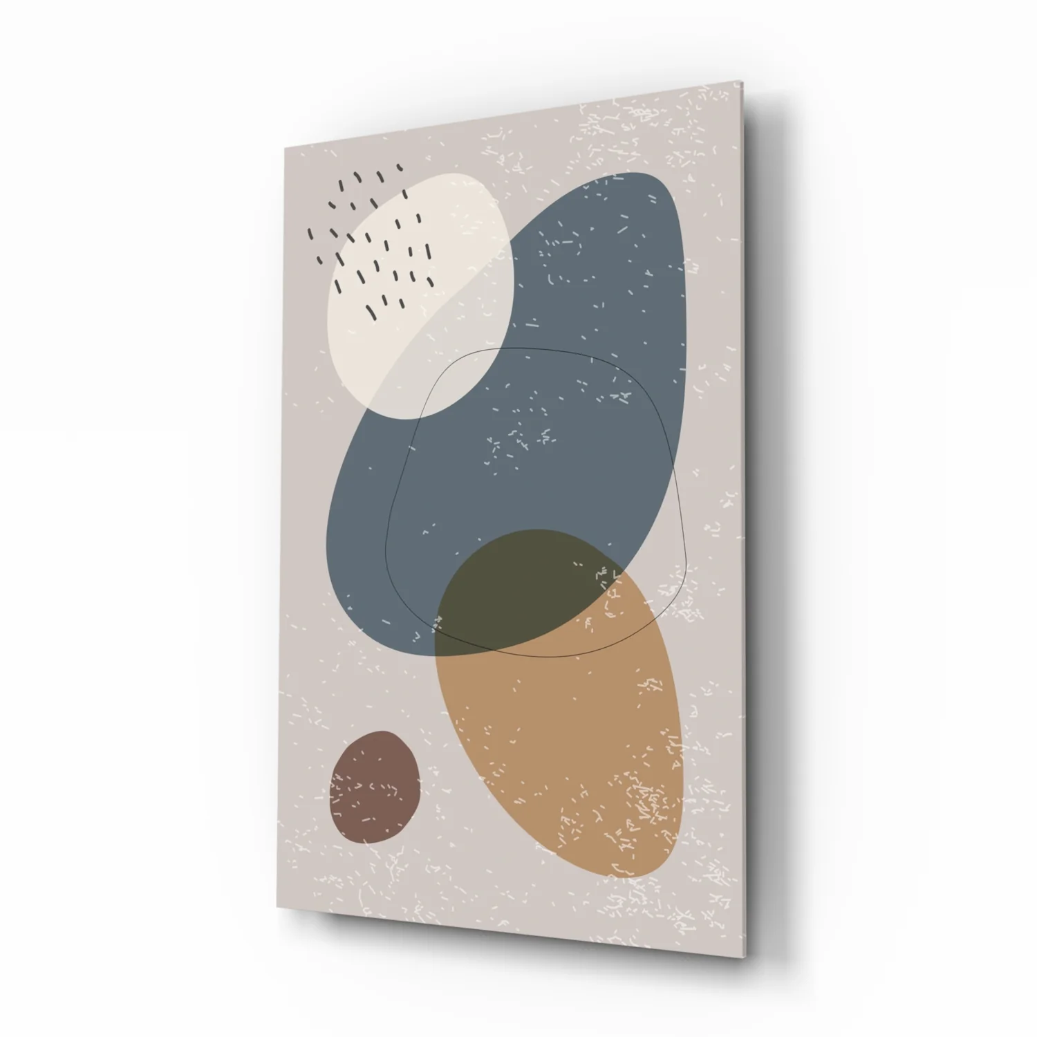Abstract Shapes Glass Wall Art - Image 2