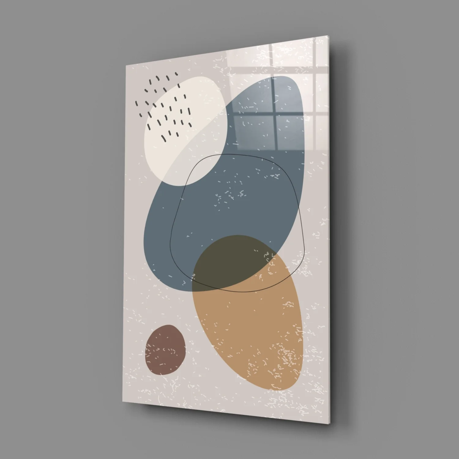 Abstract Shapes Glass Wall Art - Image 3