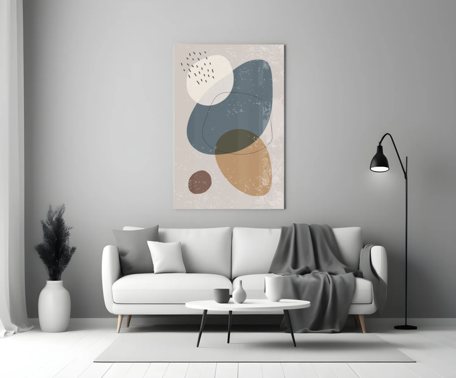 Abstract Shapes Glass Wall Art - Image 4