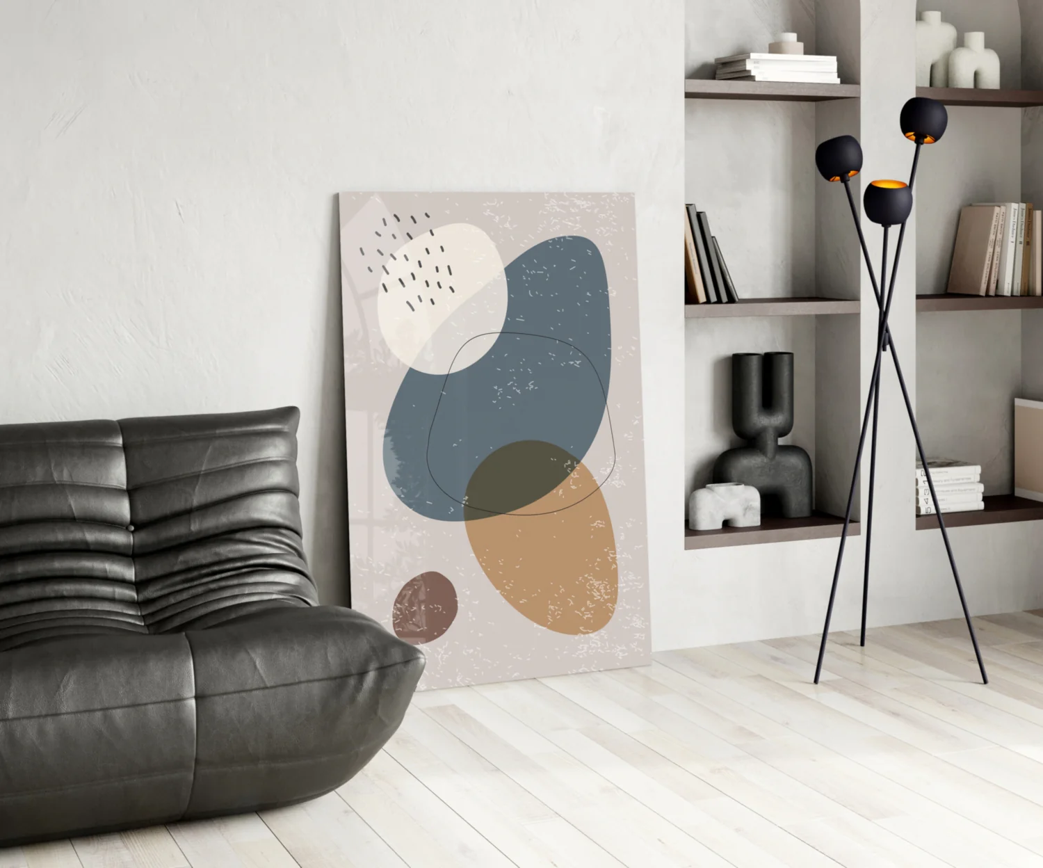 Abstract Shapes Glass Wall Art - Image 6