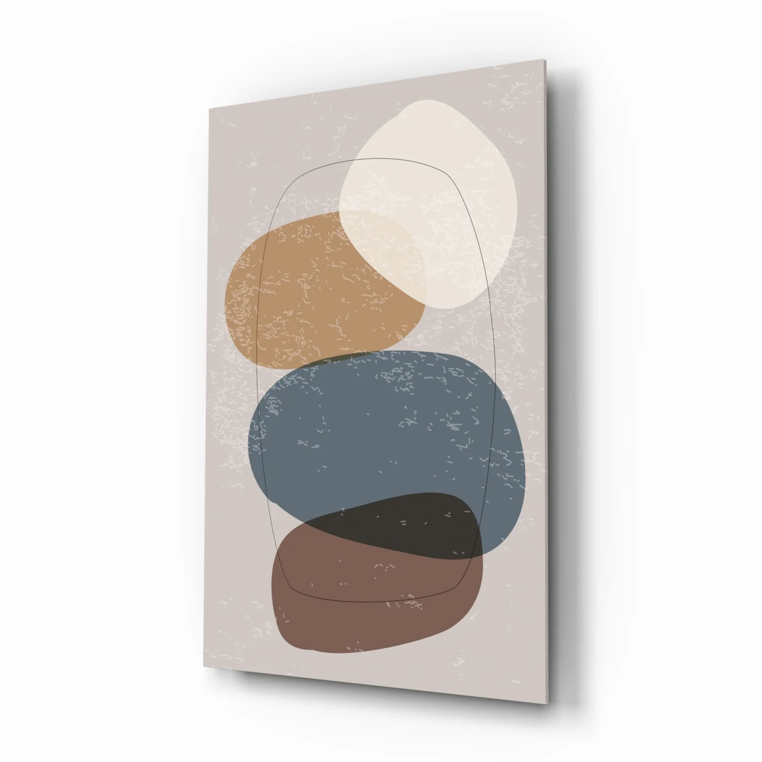 Abstract Shapes Glass Wall Art - Image 2