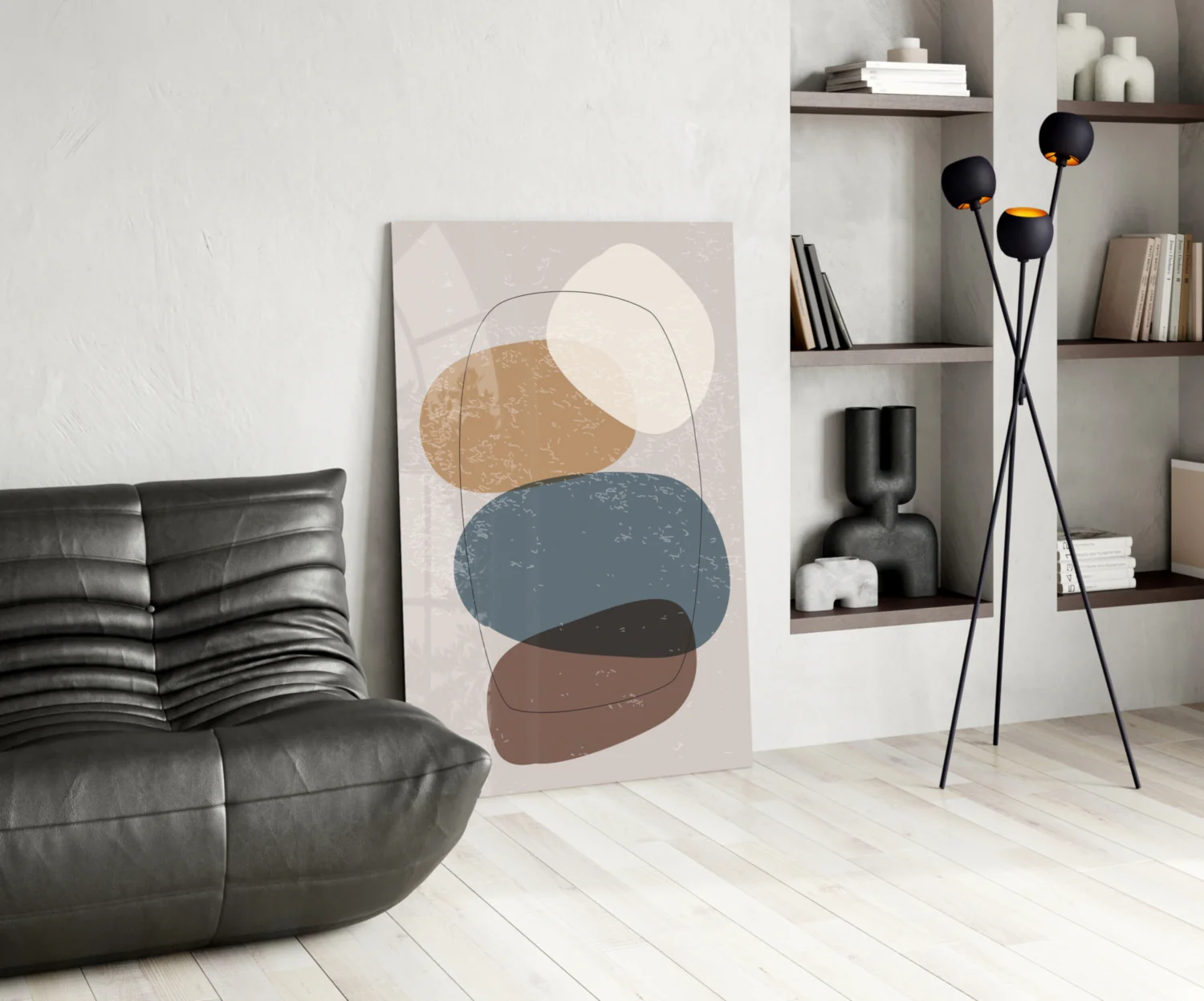 Abstract Shapes Glass Wall Art - Image 6
