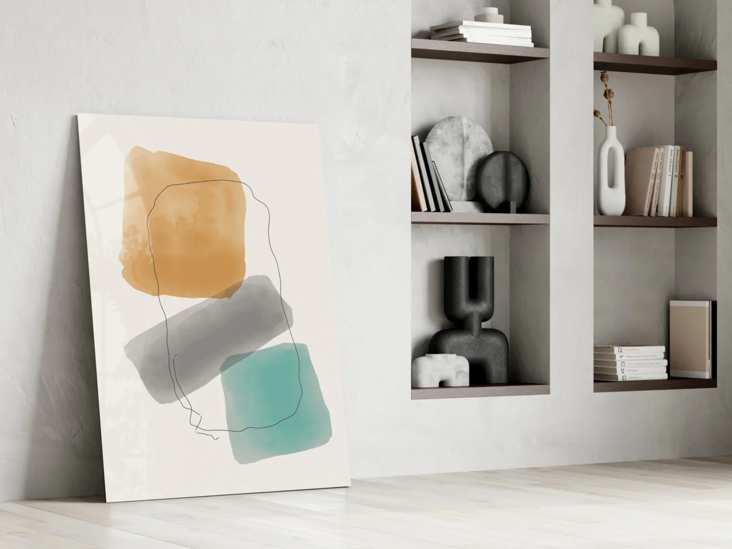 Abstract Shapes Glass Wall Art - Image 7