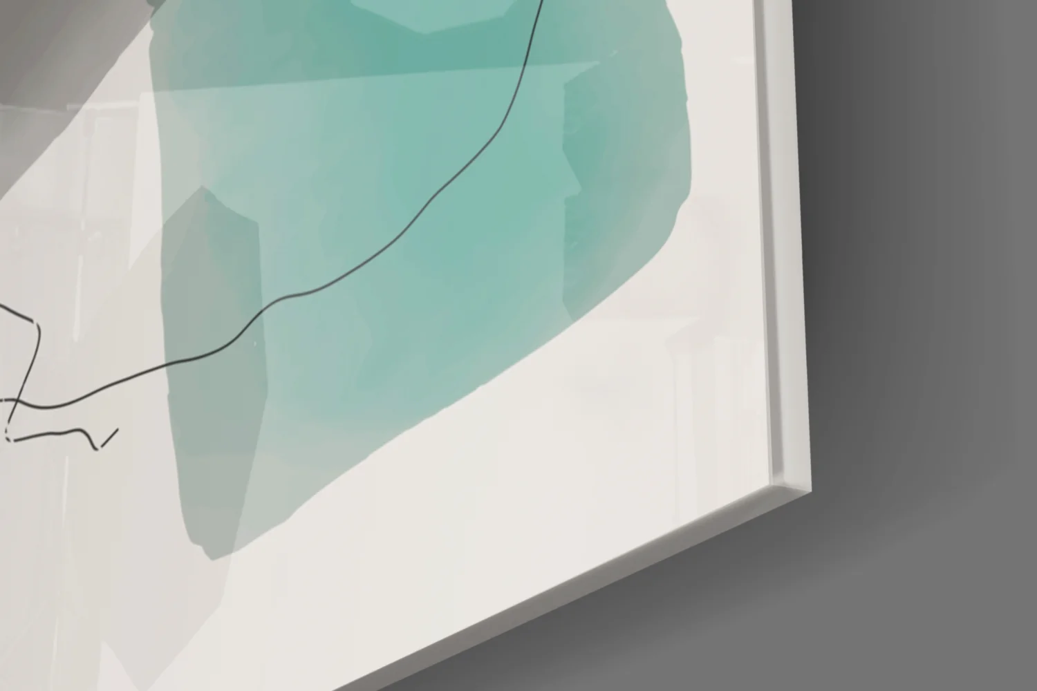 Abstract Shapes Glass Wall Art - Image 8