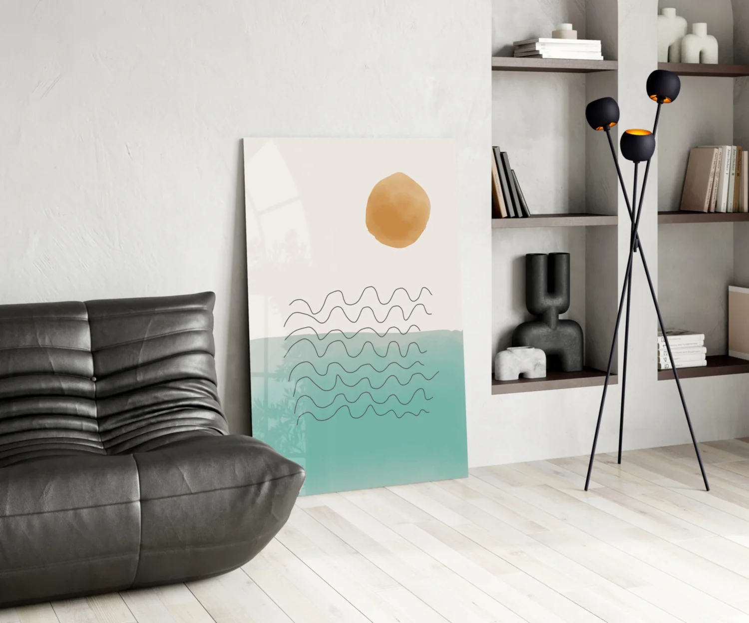 Abstract Shapes Glass Wall Art - Image 6