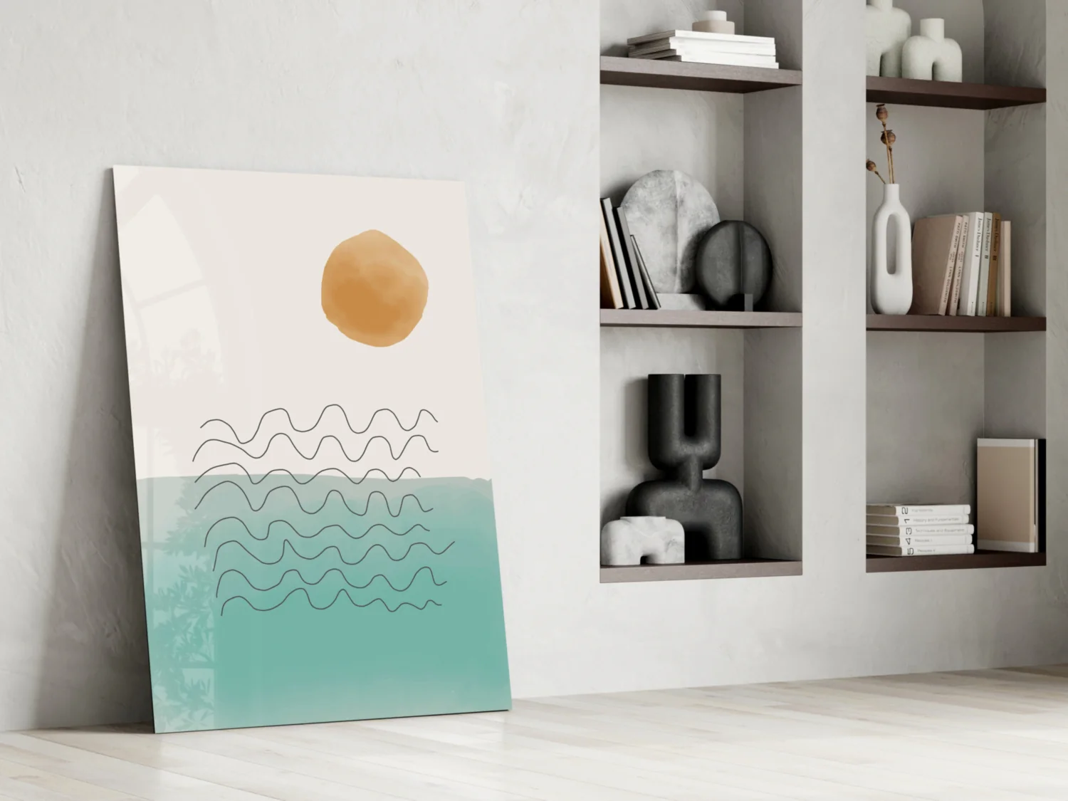 Abstract Shapes Glass Wall Art - Image 7