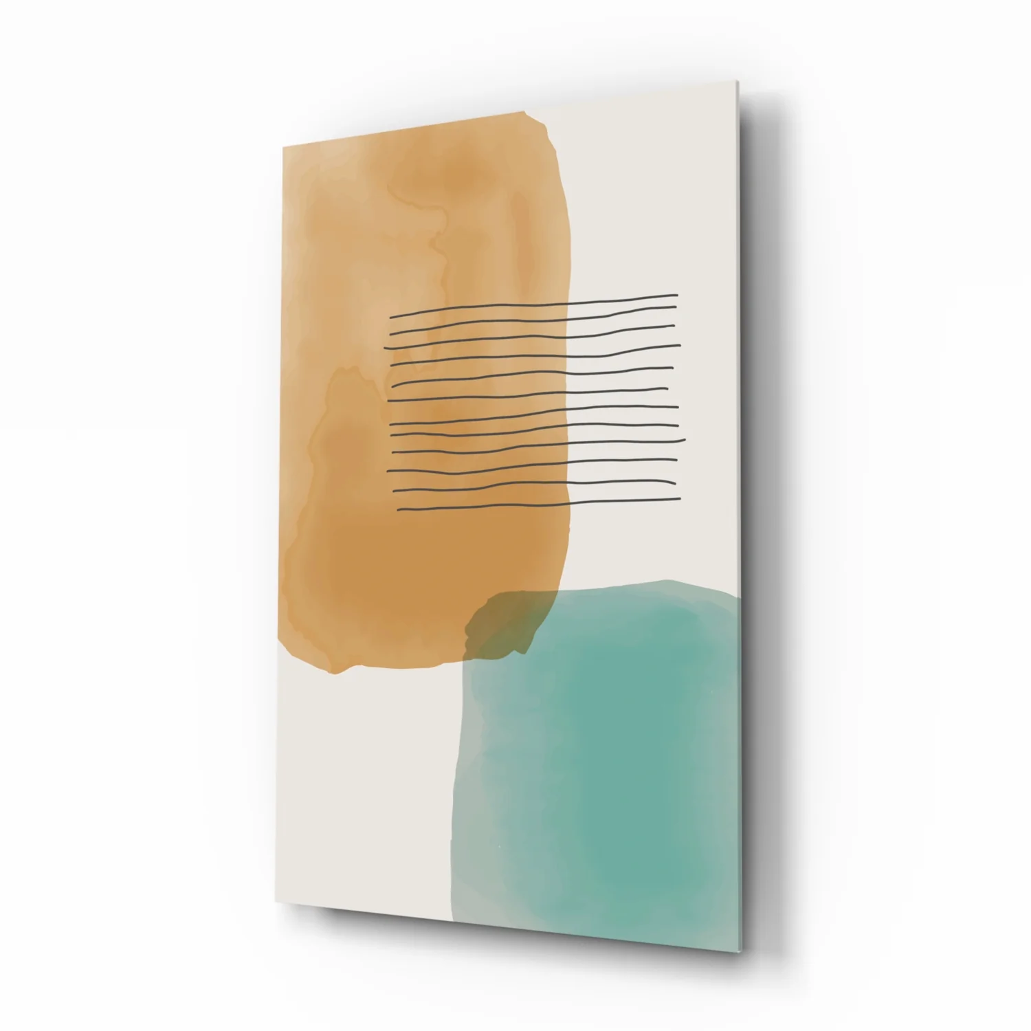 Abstract Shapes Glass Wall Art - Image 2