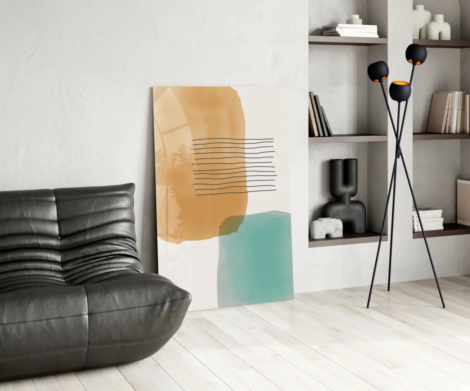 Abstract Shapes Glass Wall Art - Image 6