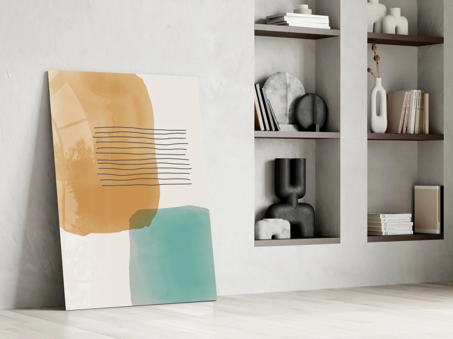 Abstract Shapes Glass Wall Art - Image 7