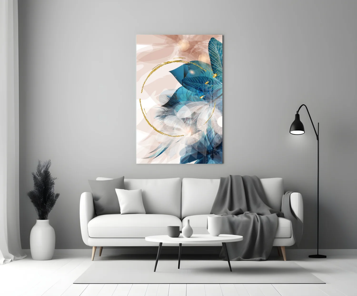 Abstract Flower Glass Wall Art - Image 4
