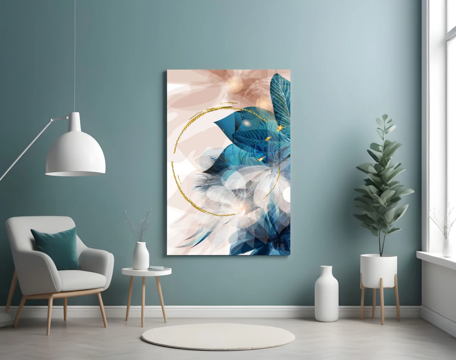 Abstract Flower Glass Wall Art - Image 5