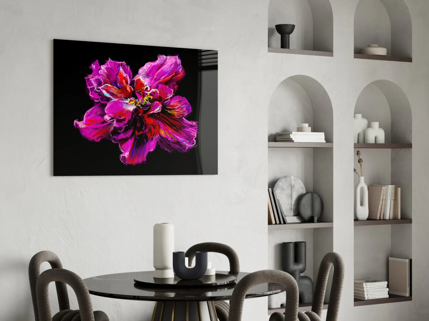 Purple Flower Glass Wall Art - Image 6