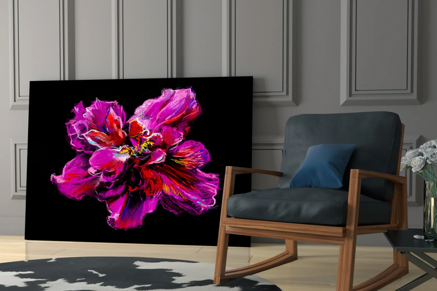 Purple Flower Glass Wall Art - Image 7