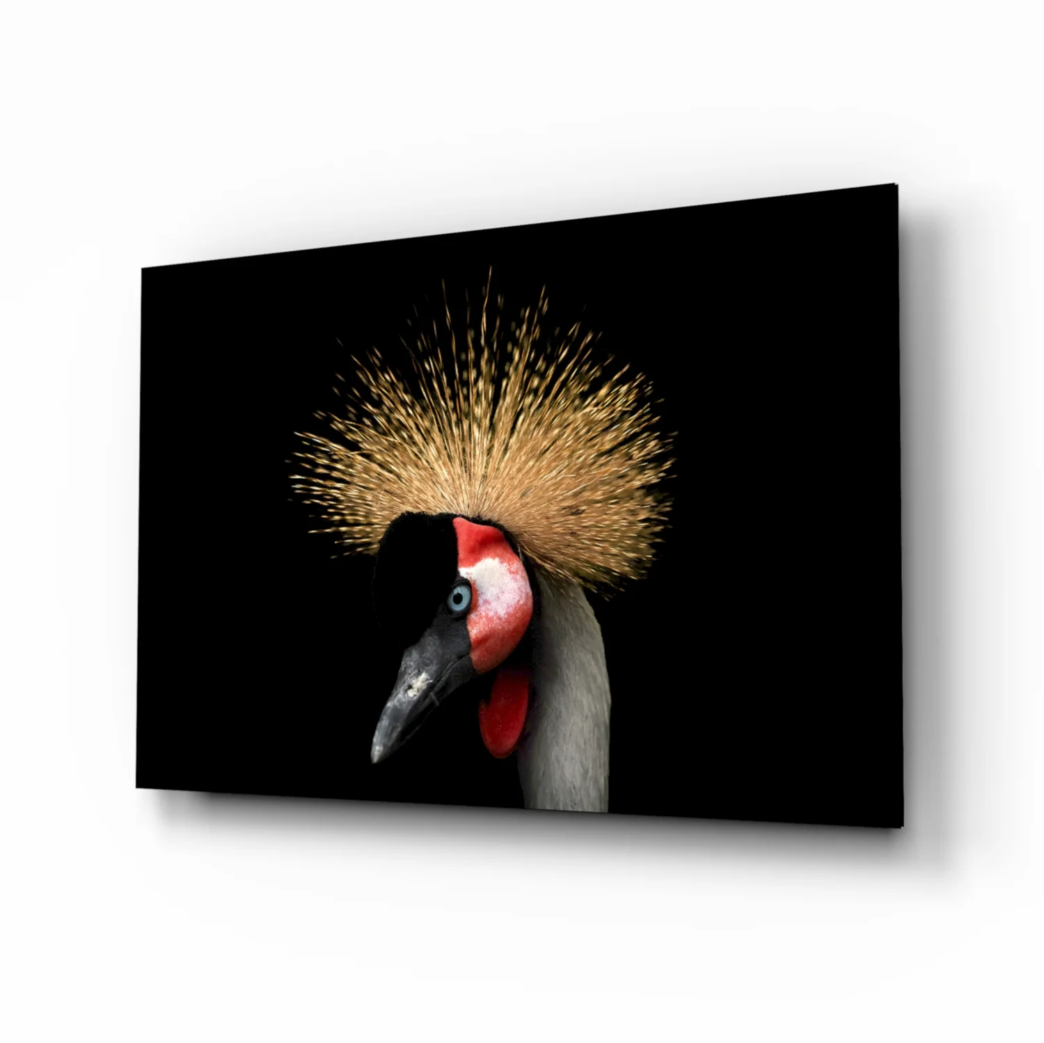 Crane Bird Glass Wall Art - Image 2