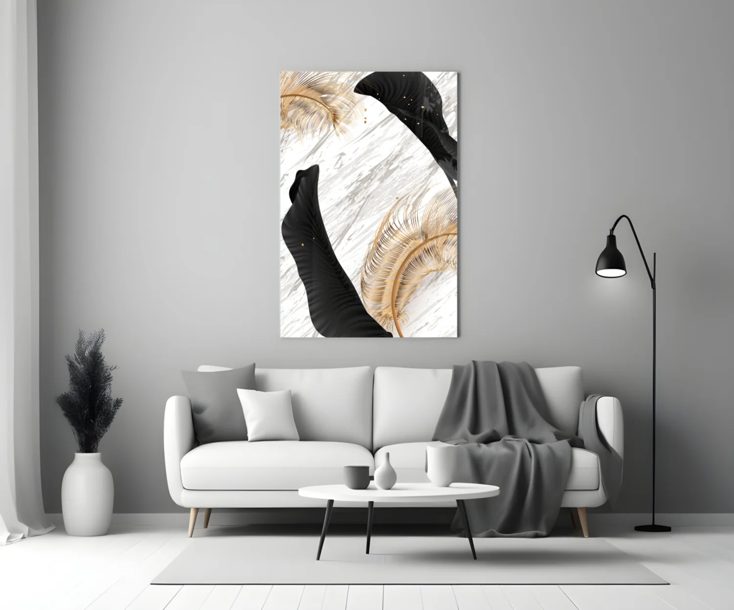 Leaves Glass Wall Art - Image 4