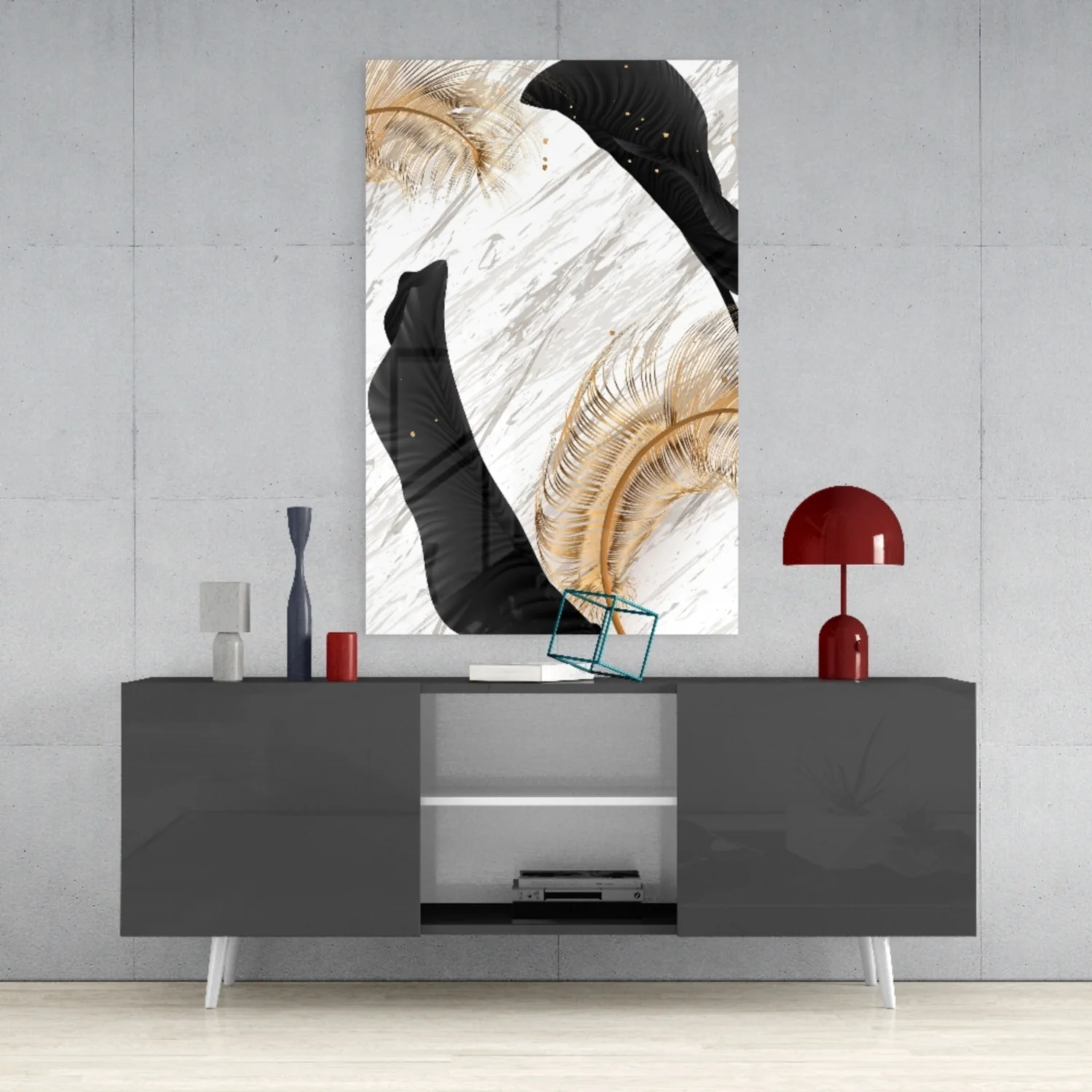 Leaves Glass Wall Art - Image 9