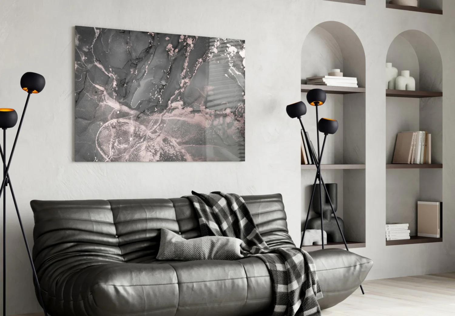 Abstract Depth Glass Wall Art - Image 5