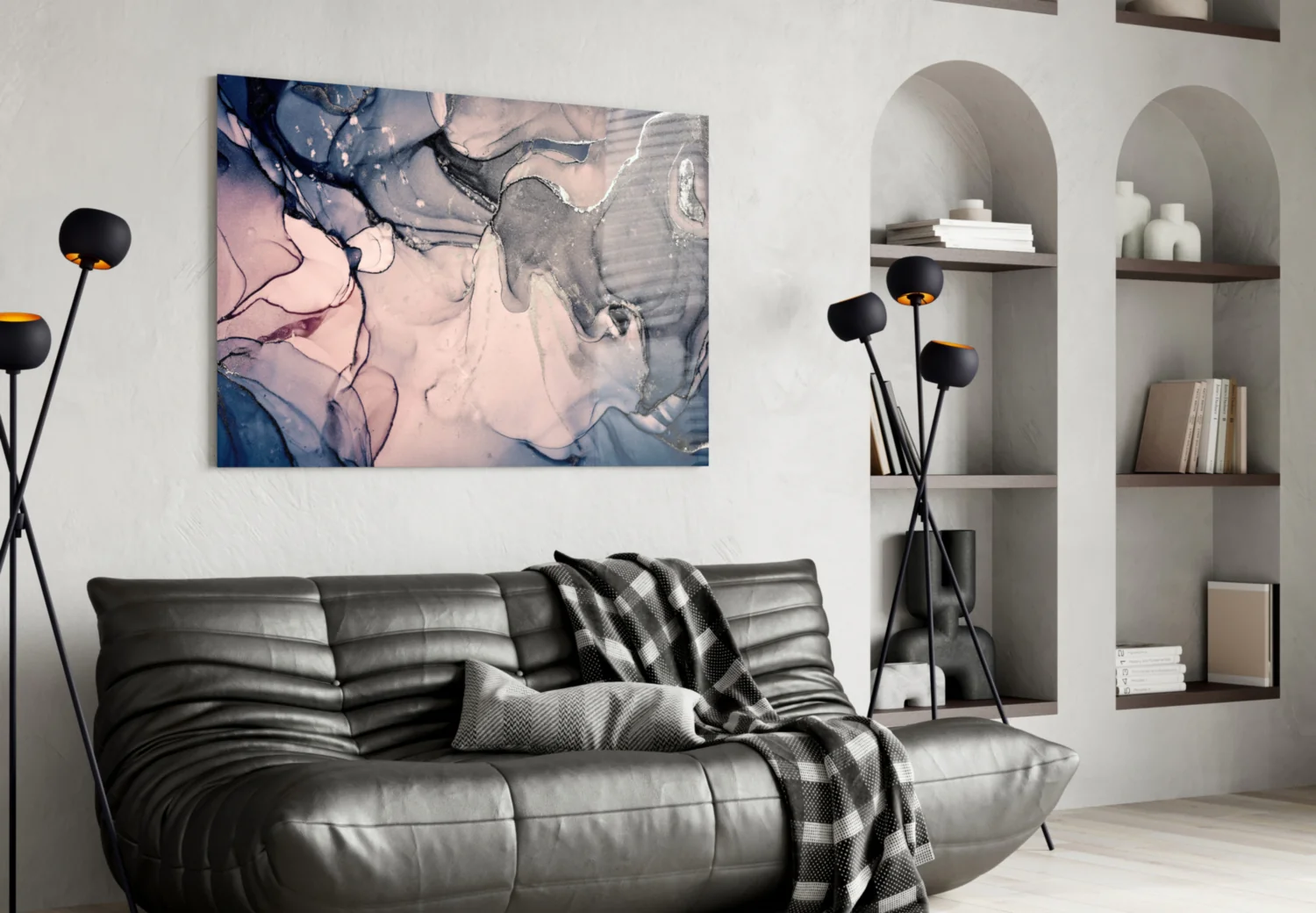 Abstract Depth Glass Wall Art - Image 5