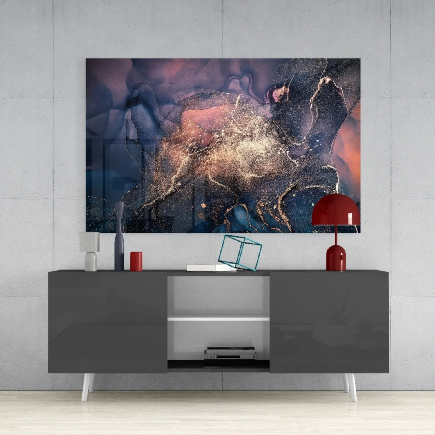 Abstract Depth Glass Wall Art - Image 9