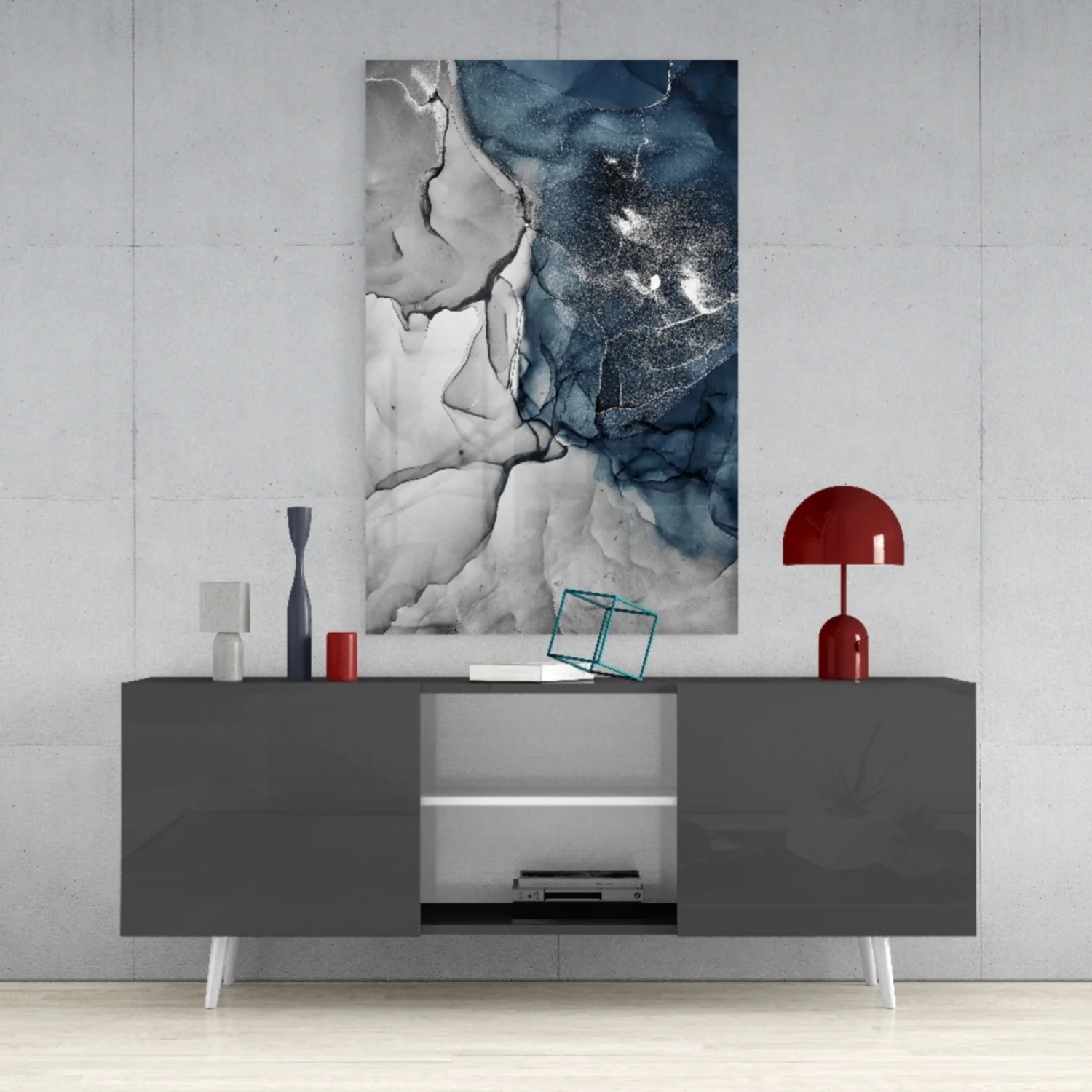 Abstract Depth Glass Wall Art - Image 9