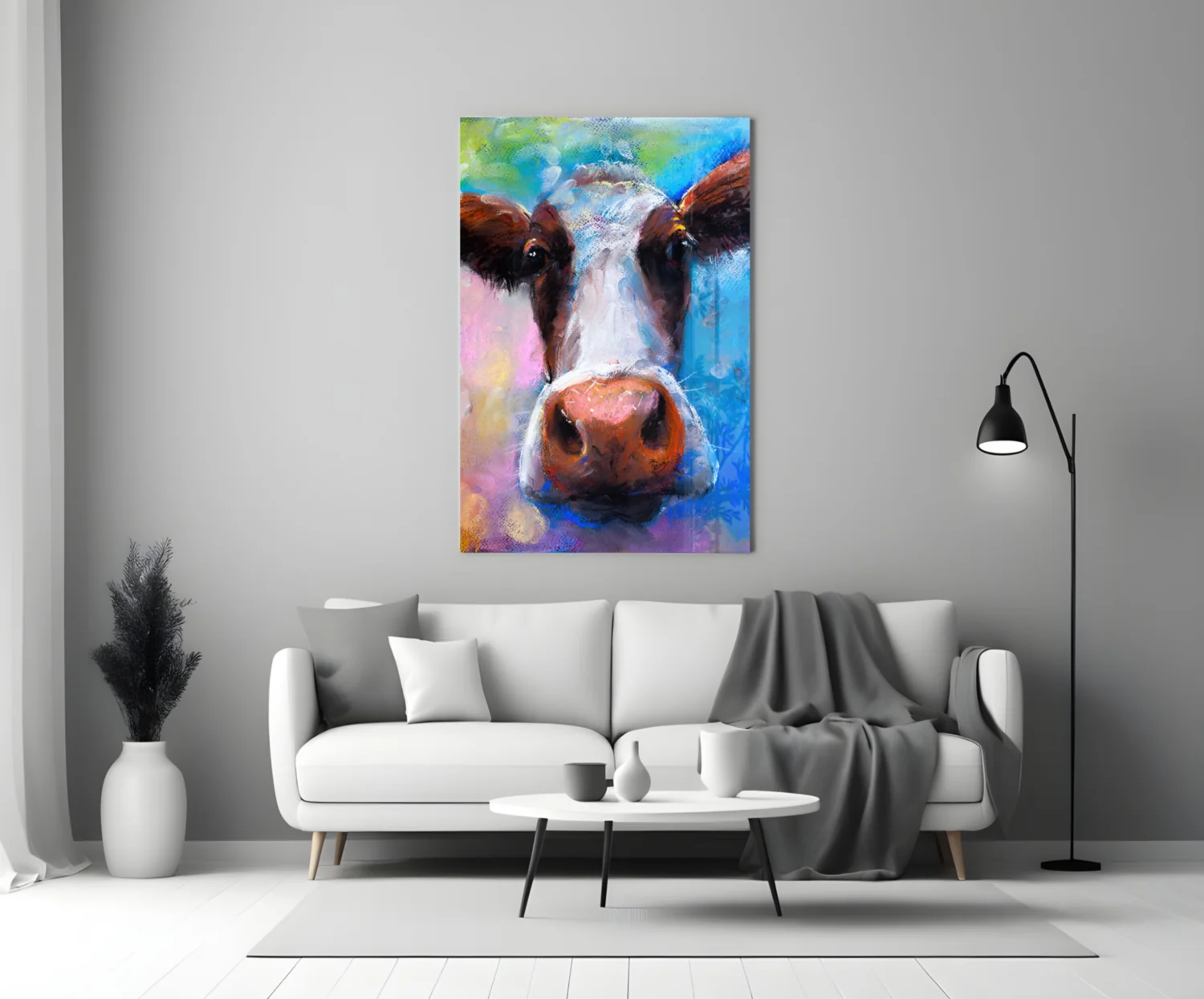 Cow Glass Wall Art - Image 4