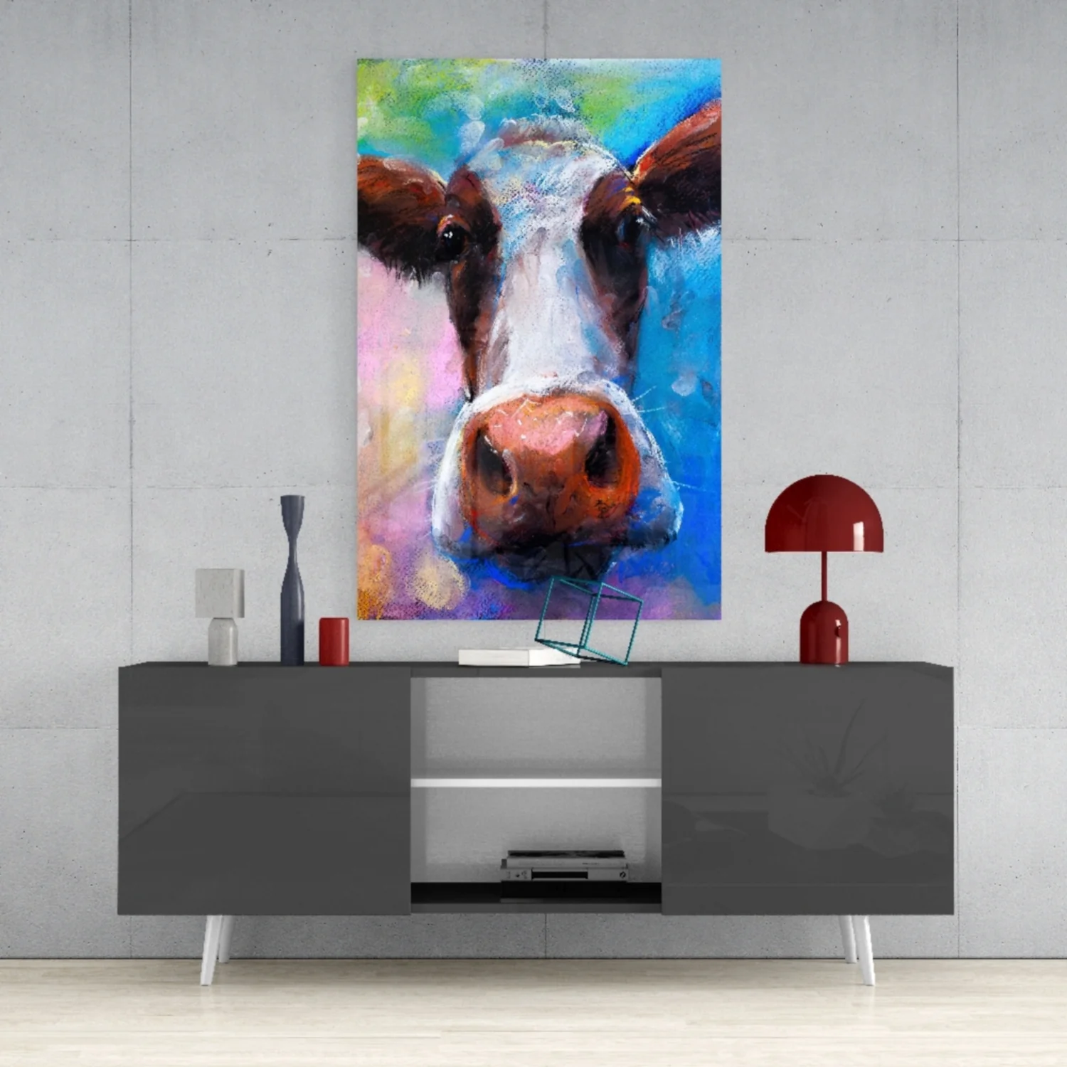 Cow Glass Wall Art - Image 9