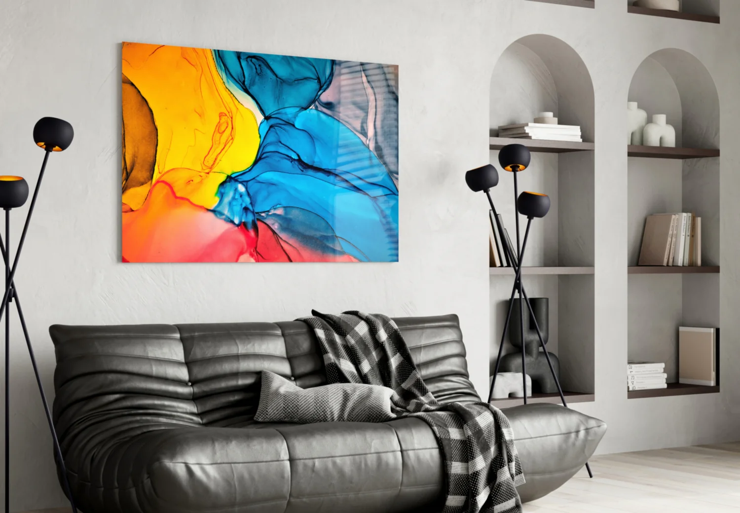 Dance of Colors Glass Wall Art - Image 5