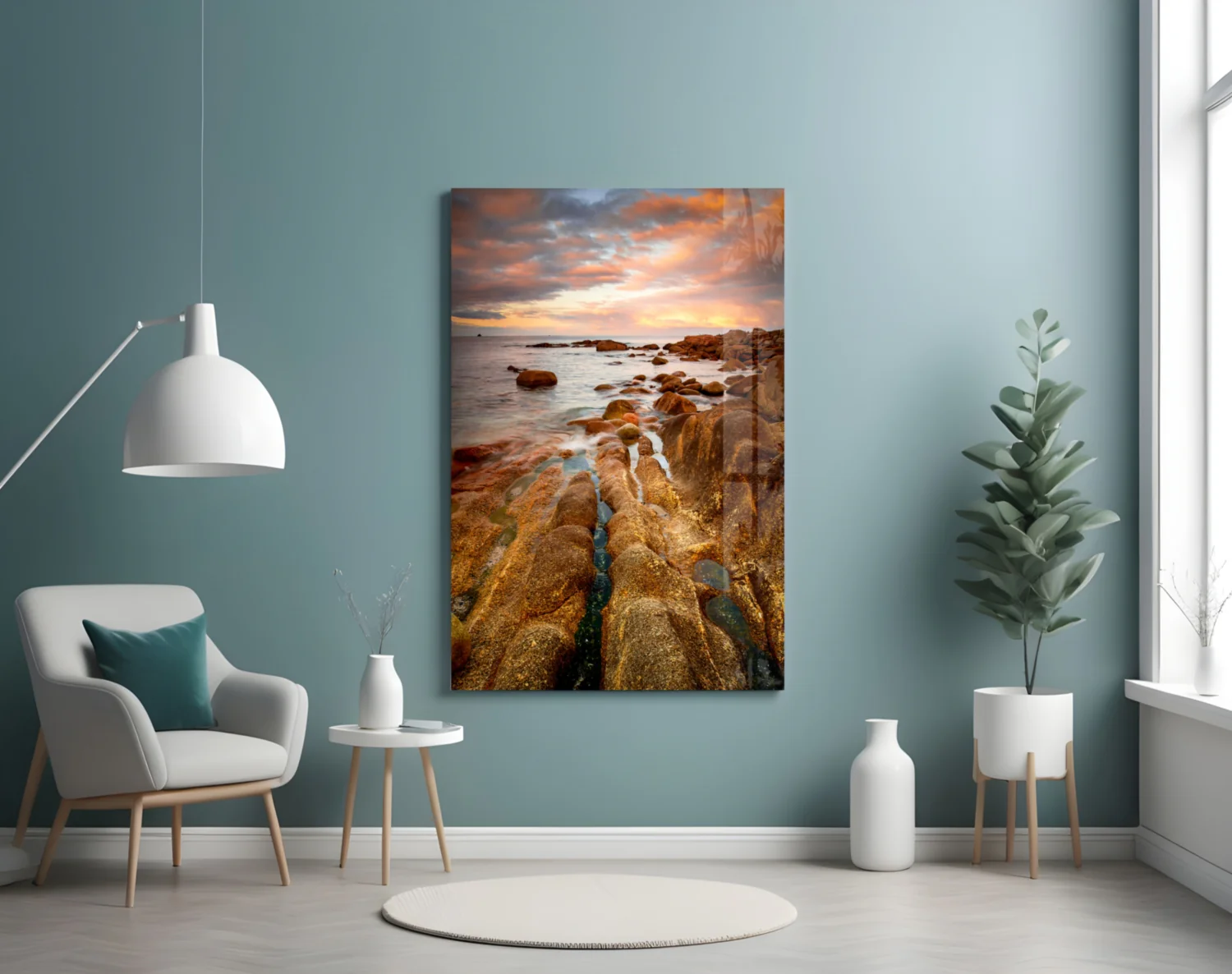 Cliffs Glass Wall Art - Image 5