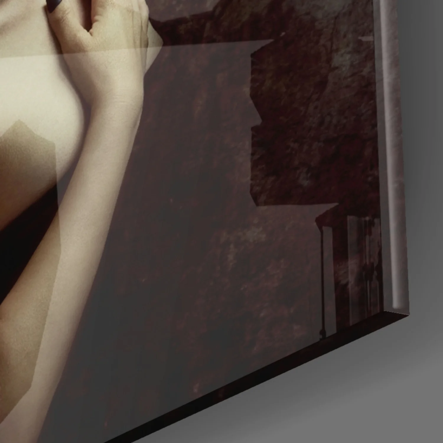 Rose And Woman Glass Wall Art - Image 8