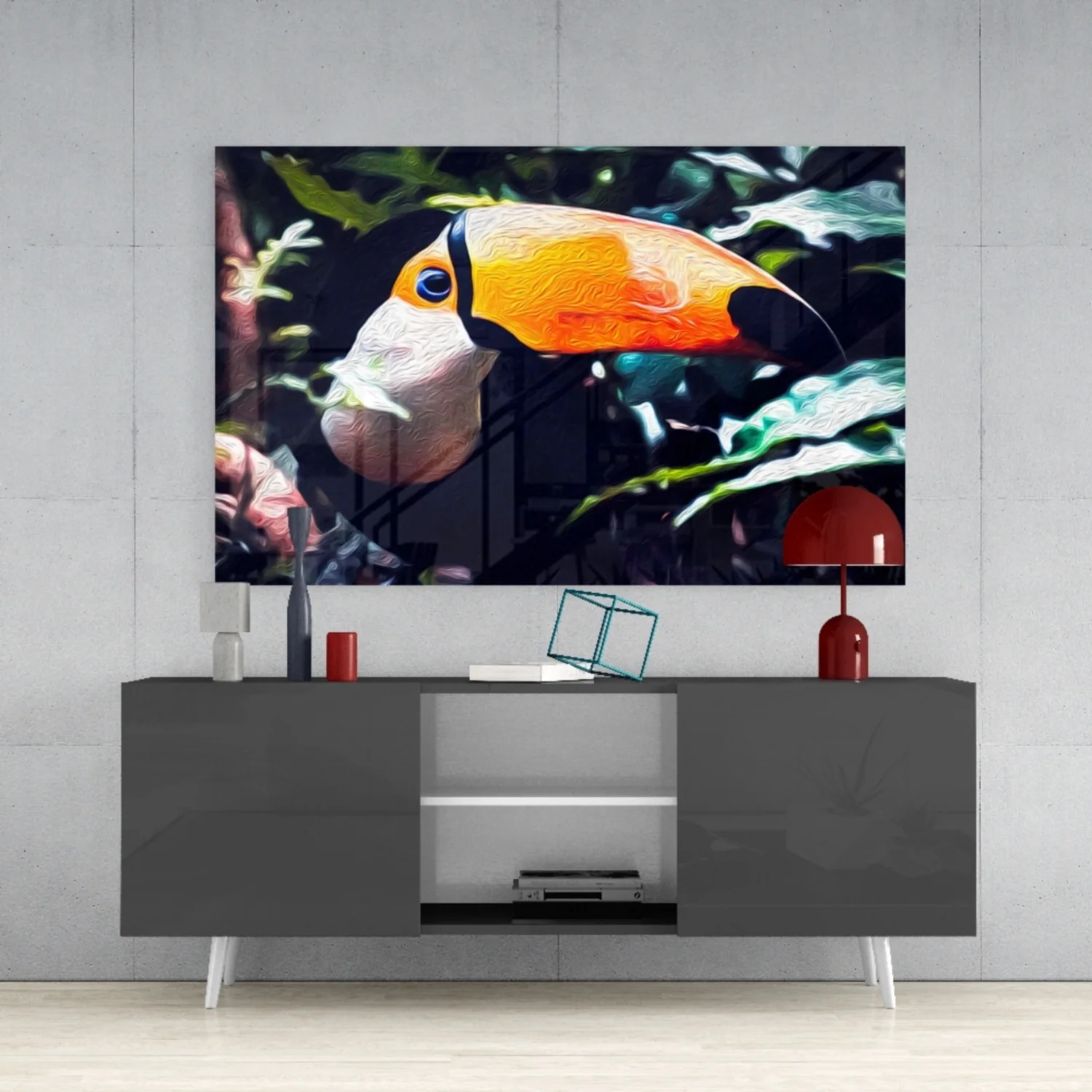 Toco Toucan Glass Wall Art - Image 9