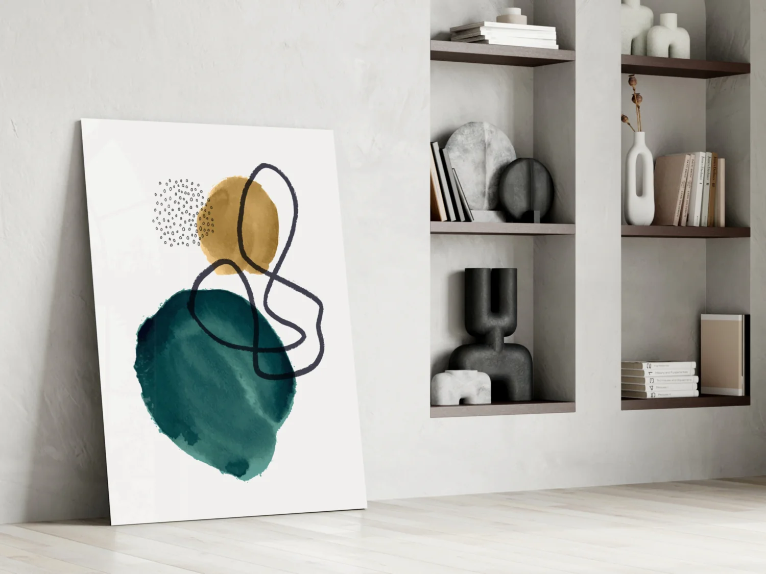 Abstract Shapes Glass Wall Art - Image 7