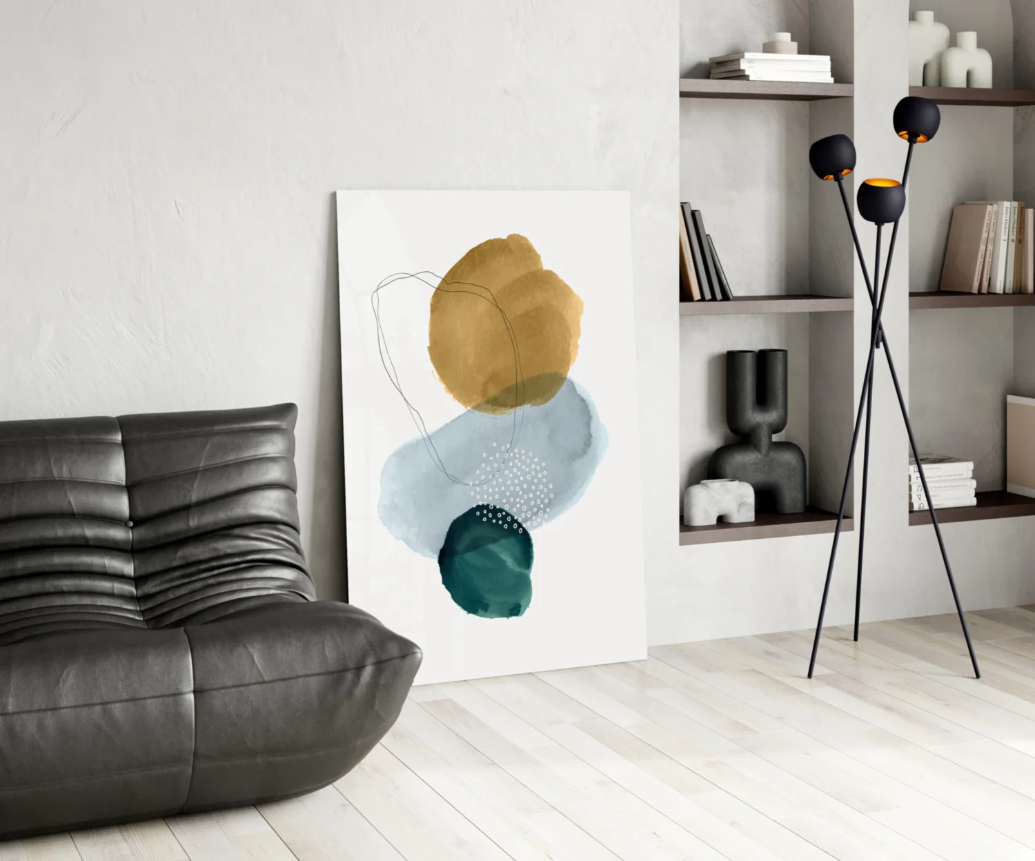 Abstract Shapes Glass Wall Art - Image 6