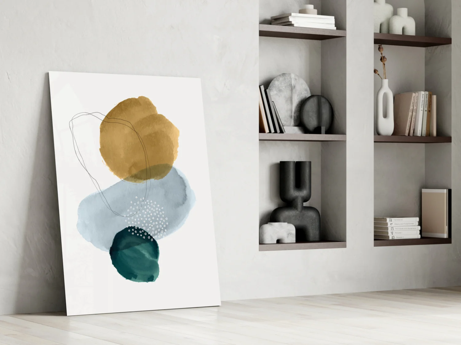Abstract Shapes Glass Wall Art - Image 7