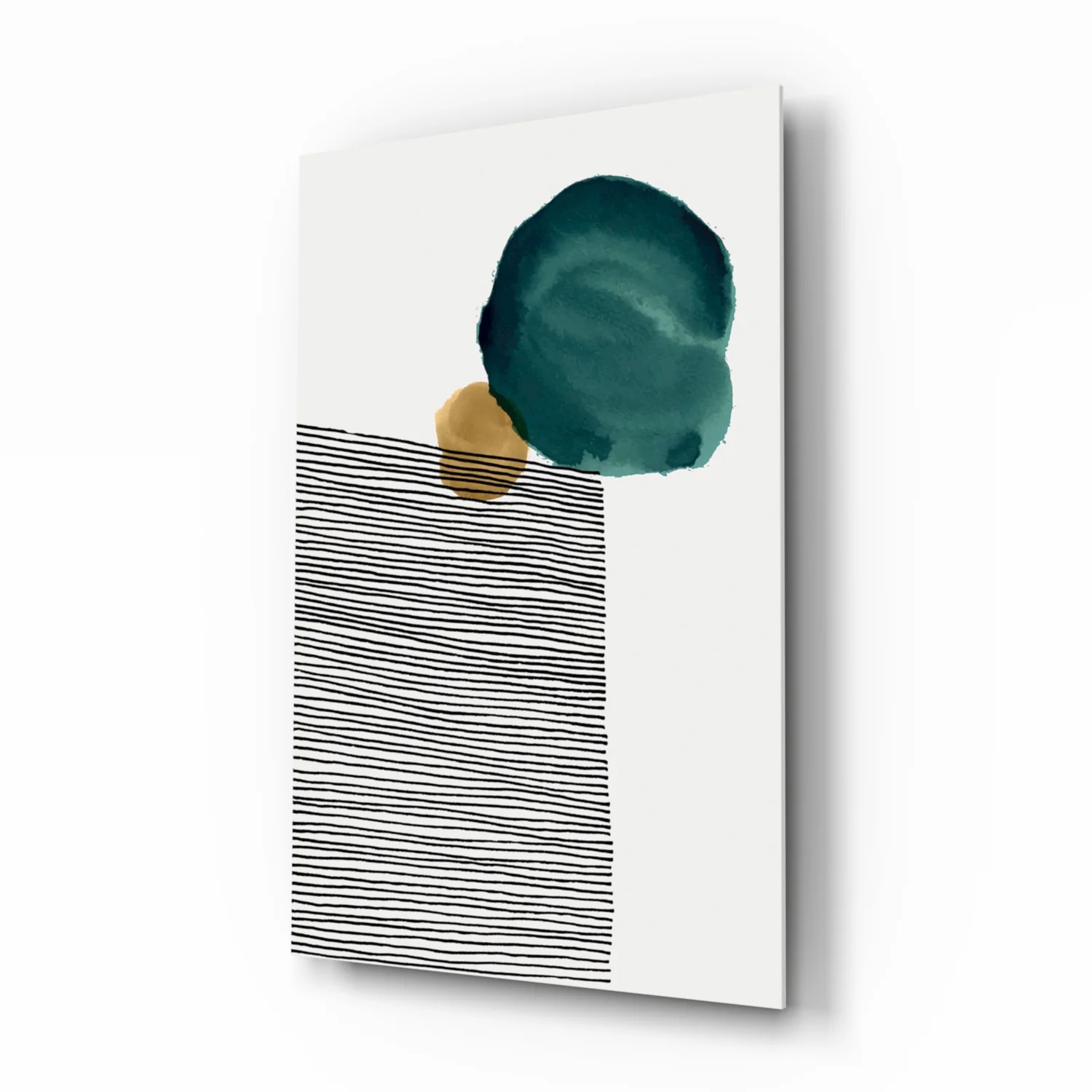 Abstract Shapes Glass Wall Art - Image 2