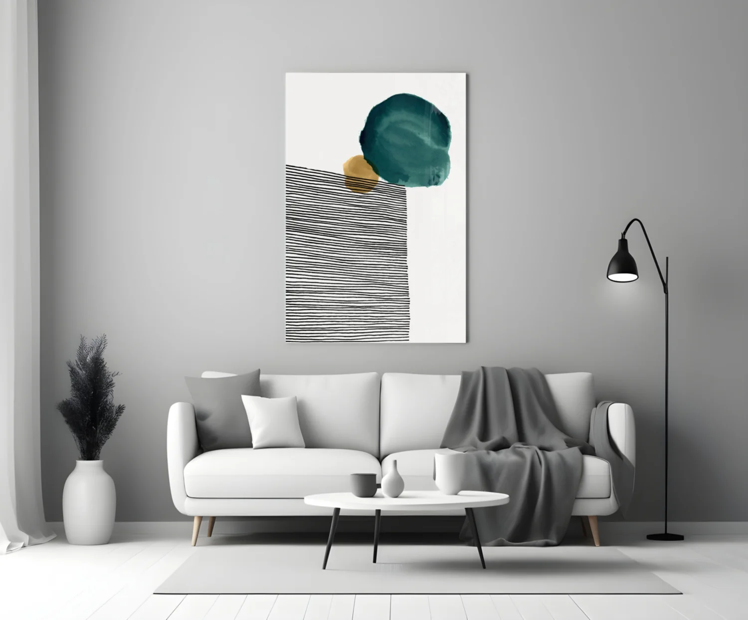 Abstract Shapes Glass Wall Art - Image 4
