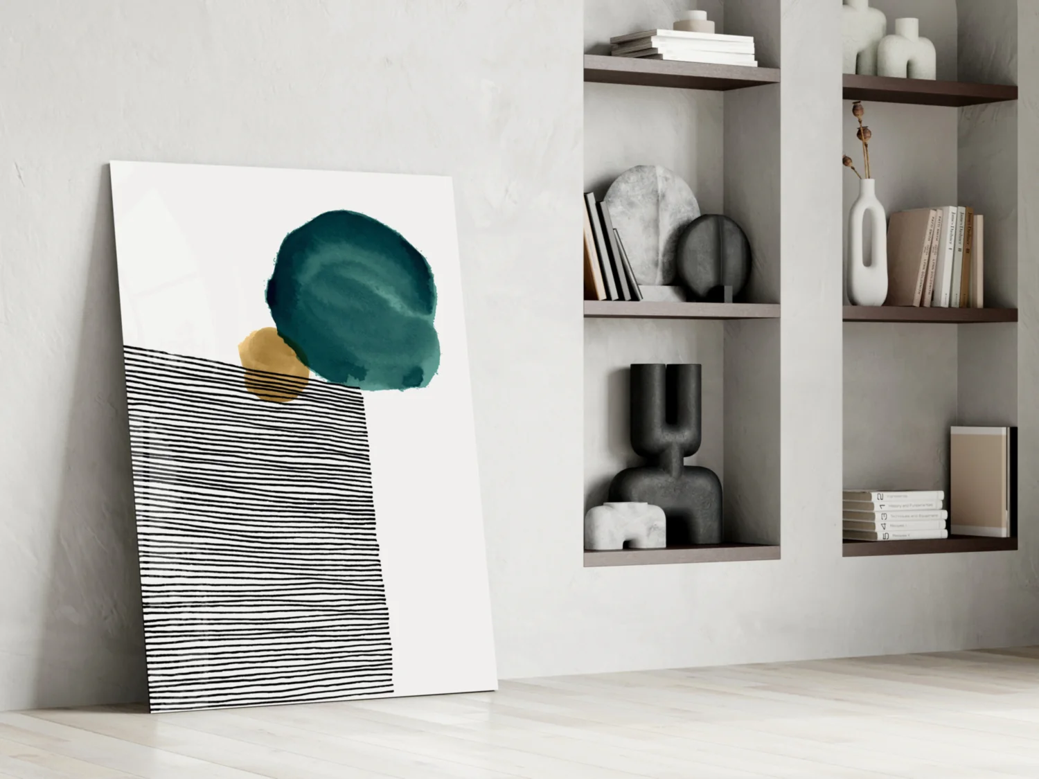 Abstract Shapes Glass Wall Art - Image 7