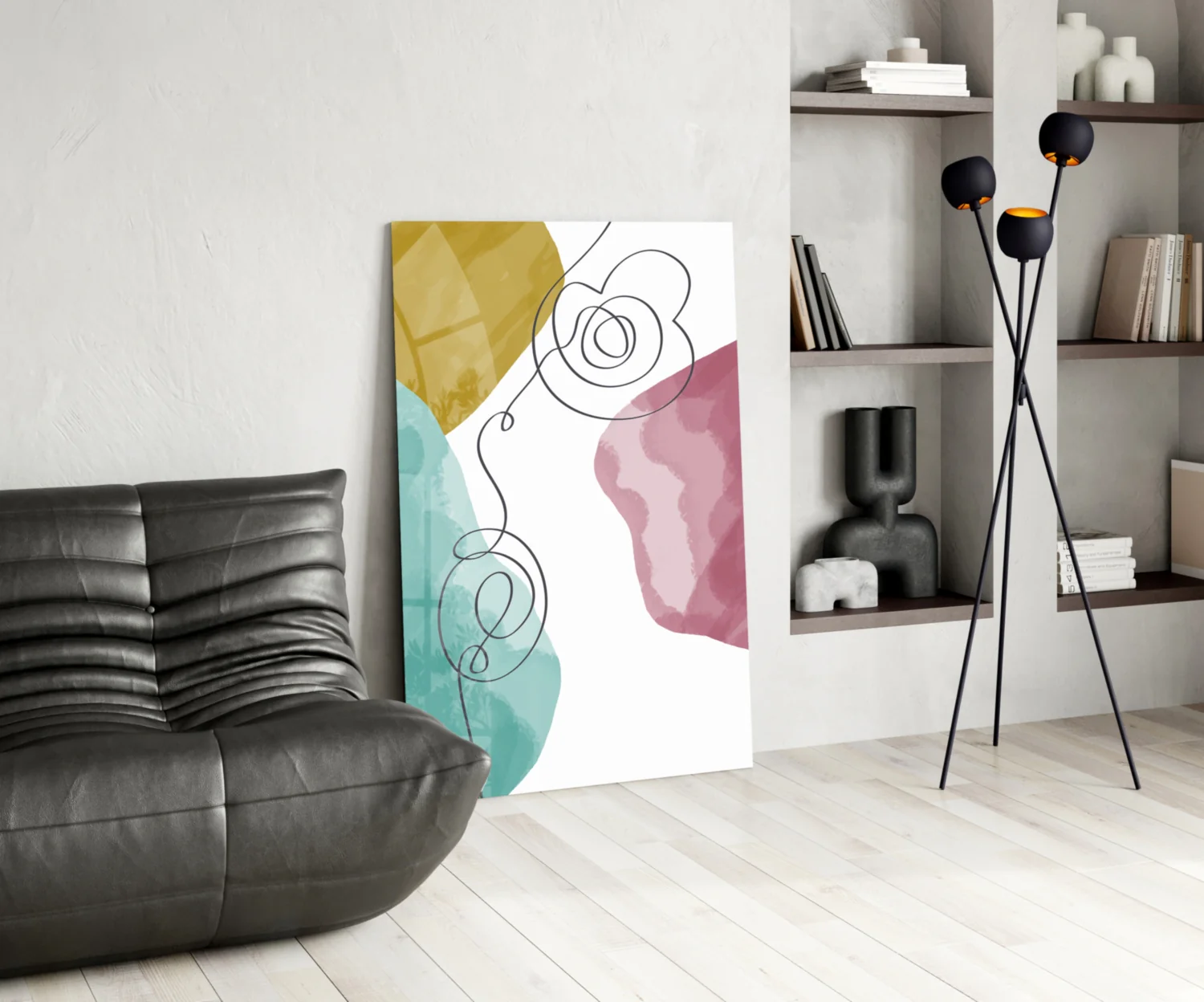 Abstract Shapes Glass Wall Art - Image 6