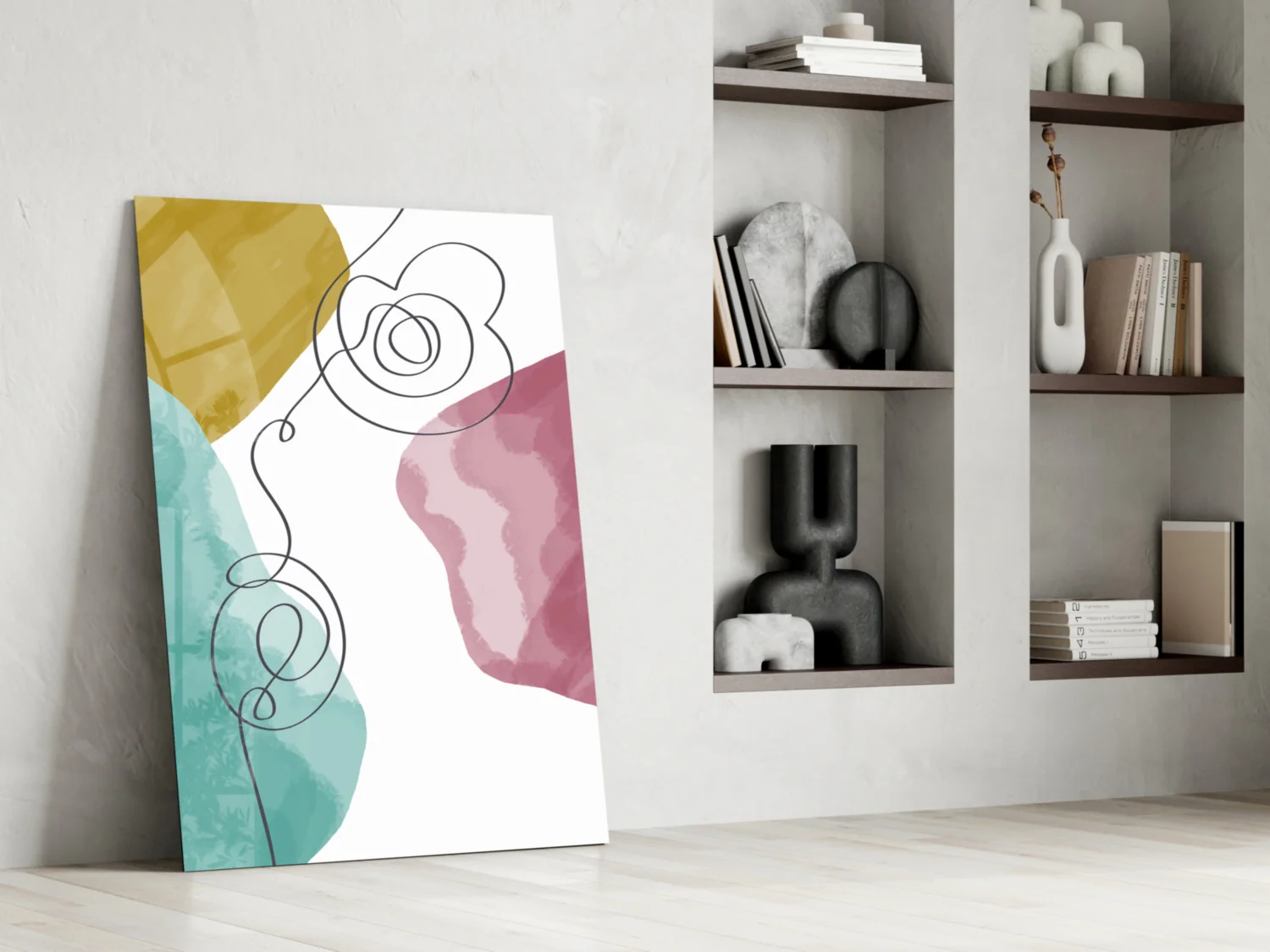 Abstract Shapes Glass Wall Art - Image 7