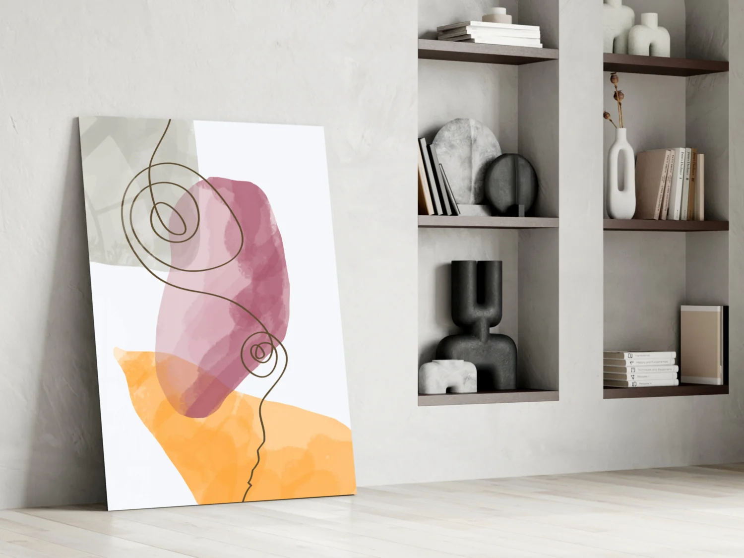 Abstract Shapes Glass Wall Art - Image 7