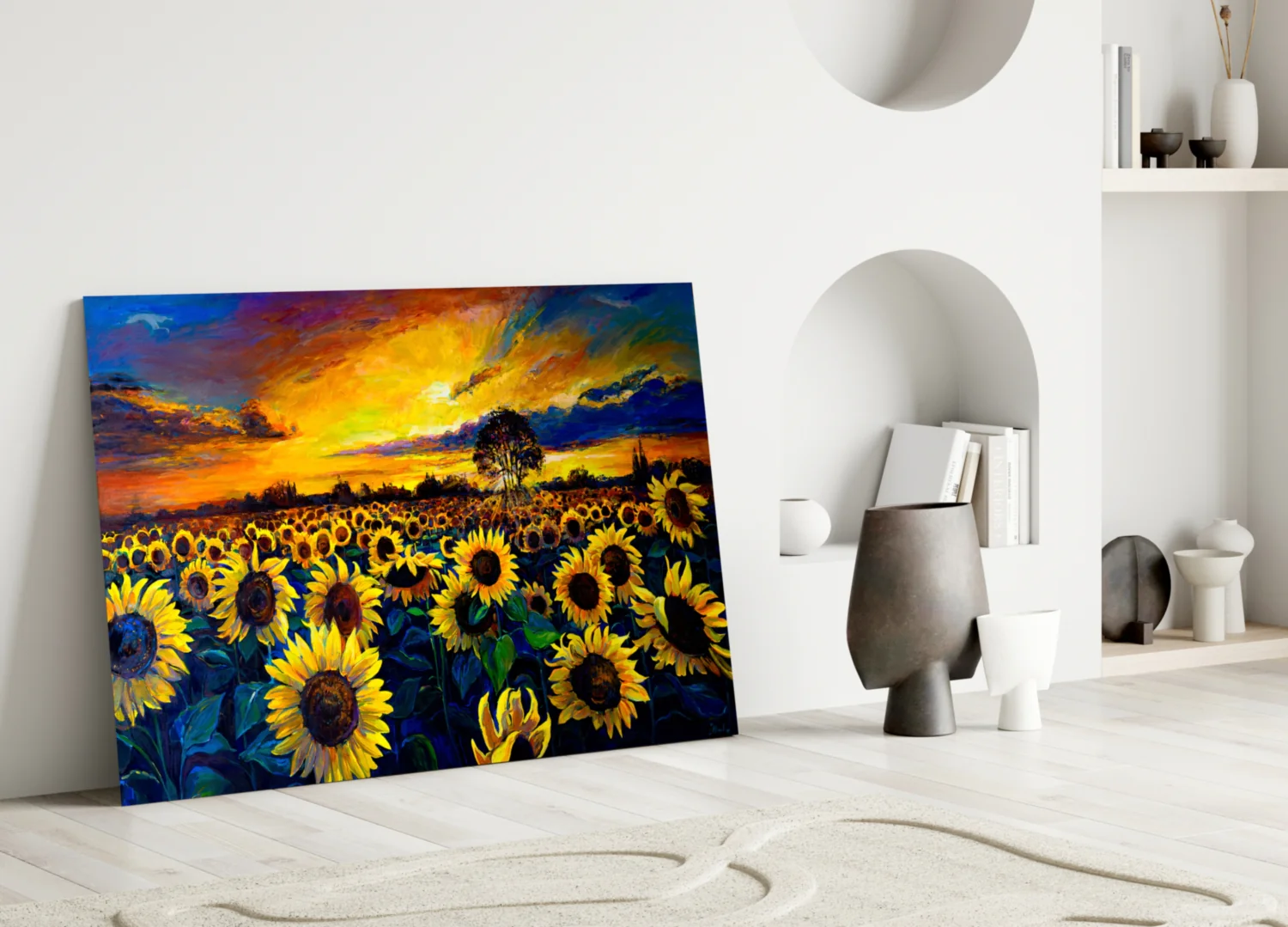 Sunflower Flower Glass Wall Art - Image 4