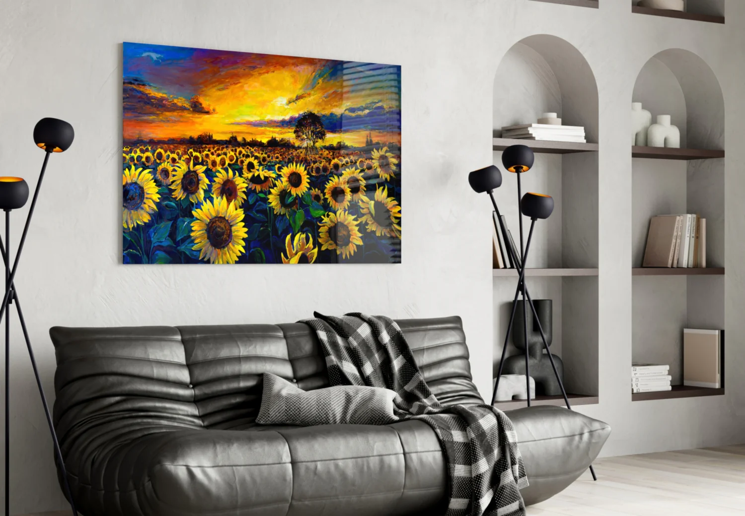 Sunflower Flower Glass Wall Art - Image 5