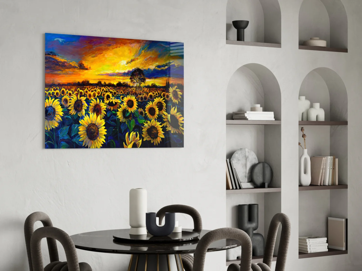 Sunflower Flower Glass Wall Art - Image 6