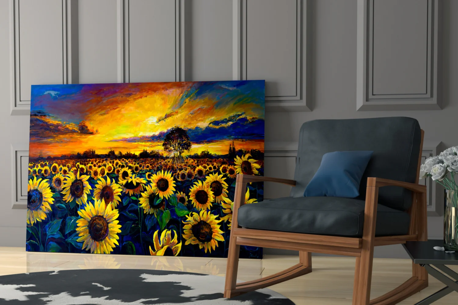 Sunflower Flower Glass Wall Art - Image 7