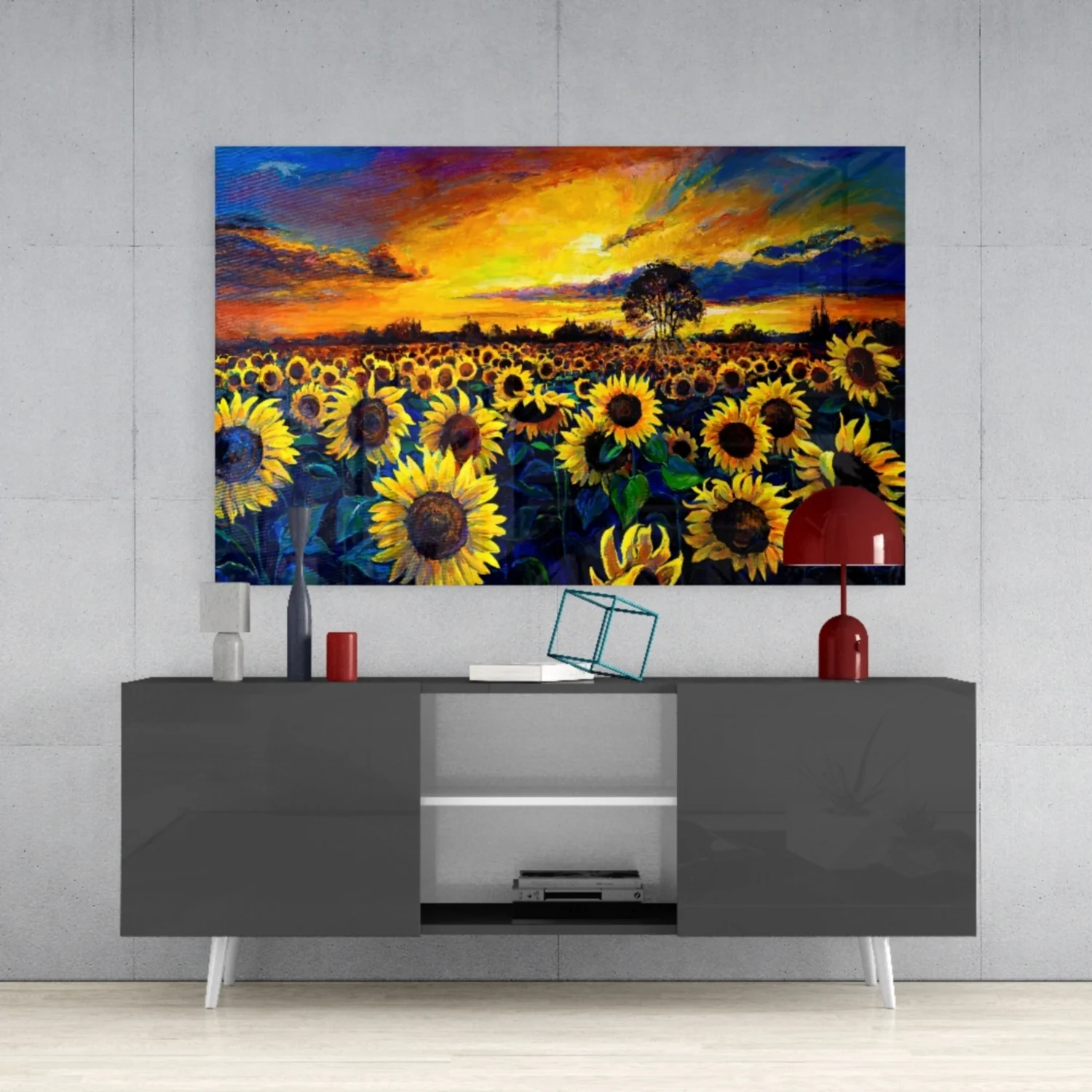 Sunflower Flower Glass Wall Art - Image 9