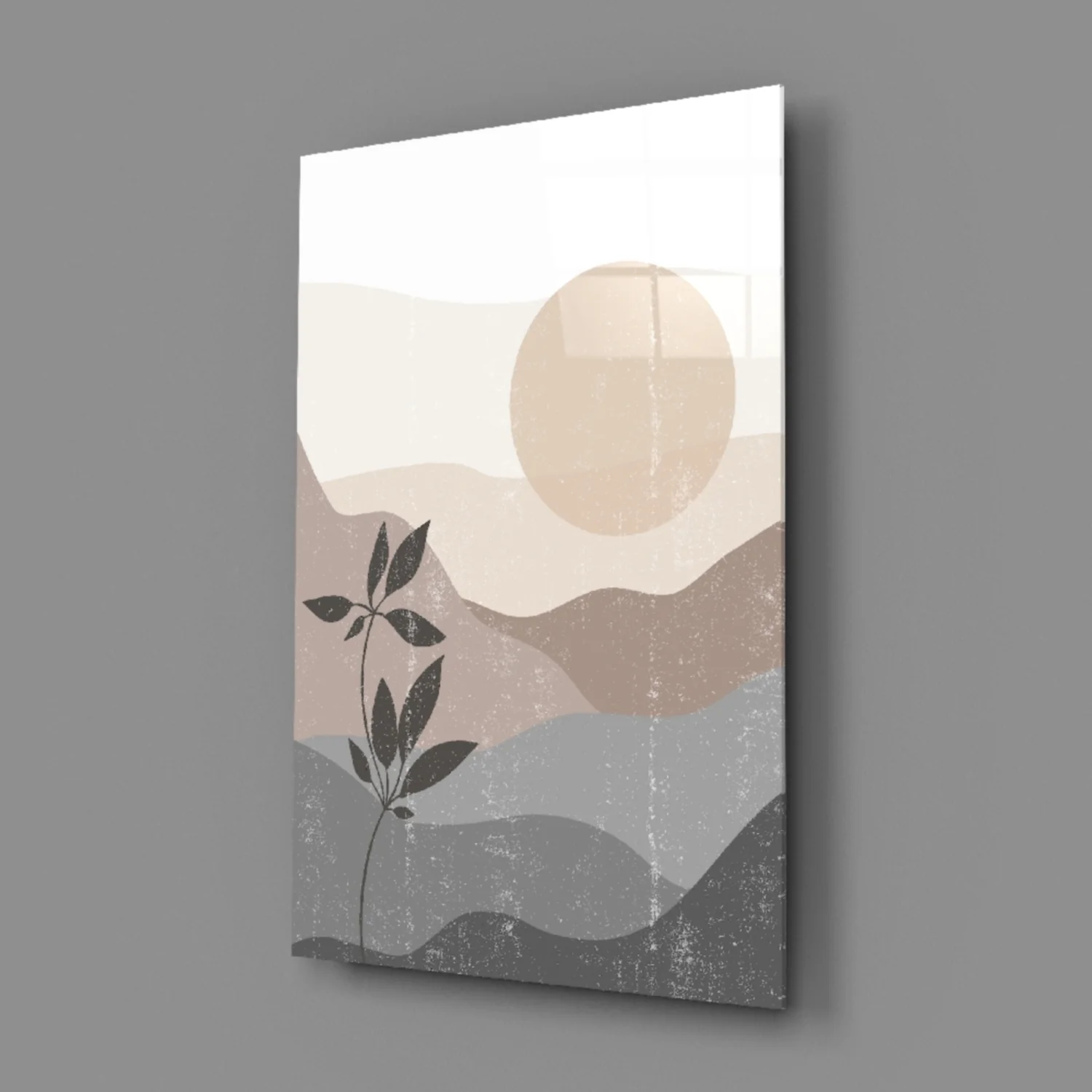 Small Leaves Glass Wall Art - Image 3